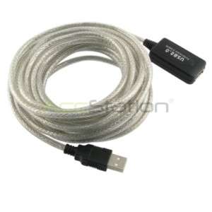 NEW 15FT 5M ACTIVE USB 2.0 EXTENSION / REPEATER CABLE  