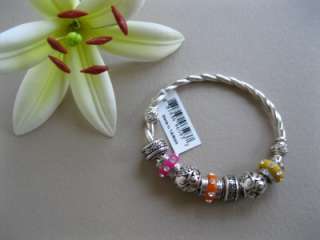 Brighton Bracelet Charm Bangle 7 Beads Sparklers Stoppers NWT Spring 