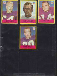 Diff 1967 Philadelphia Minnesota Vikings NFL Cards  