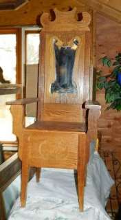 Antique Salesman Sample Hall Tree Bench/Childs Hall Seat W/Mirror 