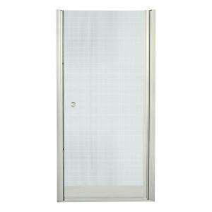   Frameless Hinge Shower Door in Nickel With 6305 31N at The Home Depot