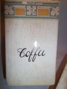 Antique Ceramic Canister Art Nouveau Design COFFEE  