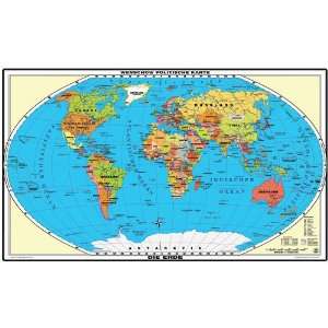 XXL 2,45 Meter   Original MEGA Welt politische Karte (Schulversion mit 