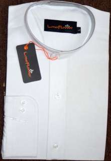   Casual Shirt Grandad Collar available in Black and White(Free P&P