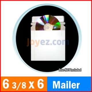 200 Rigid 6x6 3/8 CD DVD Disc Mailer Envelope Stay Flat  