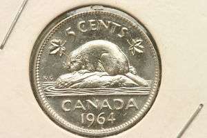 1964 5¢ ERROR off center from mint roll  