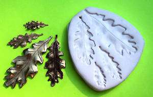 OAK LEAVES 4 sizes ~ CNS polymer clay mold  