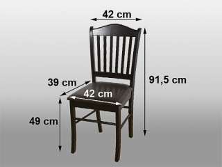 4x Bistro Holz Esszimmerstühle Küchenstühle Stuhl colonial wenge 