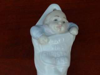 1993 LLADRO BABYS FIRST CHRISTMAS PORCELAIN ORNAMENT  