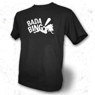 Bada Bing Mens Black T Shirt Sopranos Tony Soprano WOW  