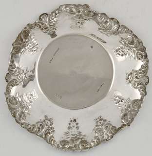 Sterling Silver J.F. Fradley & Co Chased Bowl/Dish Floral Design 