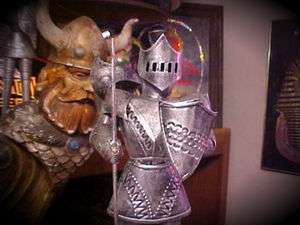 Foot SILVER Suit of Armor Medieval Knight  