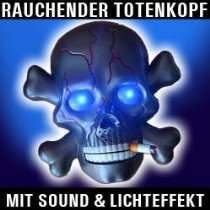   Gag Paffender Totenschädel mit Licht und Sound Horror Spass