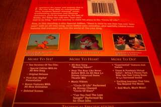 Walt Disney THE LION KING Platinum Edition 2 Disk DVD 2003 