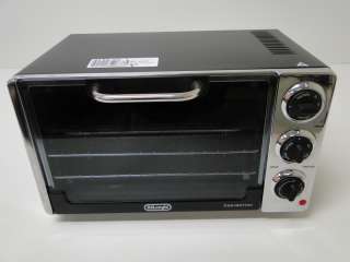 DeLonghi EO 2058 6 Slice Toaster Convection Oven Broiler Black USED 