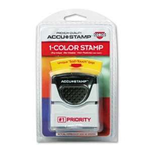  ACCUSTAMP Pre Inked One Color PRIORITY Stamp   1/2 x 1 5/8 
