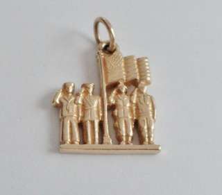 RARE James Avery 14K Gold American Armed Forces Pendant /Charm RETIRED 