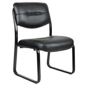  Boss Leather Sled Base Guest Chair: Office Products