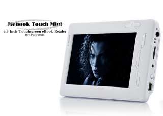 Mini HD eBook Reader Touchscreen MP3 MP4 Player 4GB MKV  
