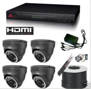 EXTERNAL CCTV DOME CAMERAS 500Gb 4 WAY HDMI DVR KIT  