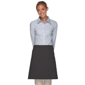 DayStar 115 Two Pocket Half Bistro Apron   Charcoal   Embroidery 