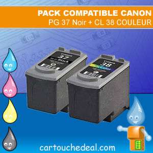   Pack Cartouche Compatible Canon PG 37 + CL 38 PG37 CL38