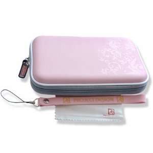 Nintendo 3DS Tasche / Hardcover in rosa mit Blumenornament + Nintendo 