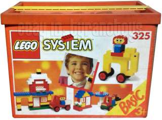 LEGO 325 SYSTEM BASIC Tote Pack MISB New Denmark 1993 Vintage Set 