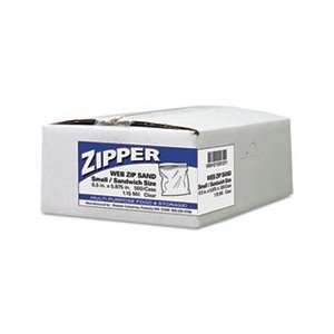  Recloseable Zipper Seal Sandwich Bags, 1.15 mil, 6.5 x 5 