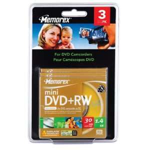  Imation 4x DVD RW Media   1.4GB   80mm Mini   3 Pack 