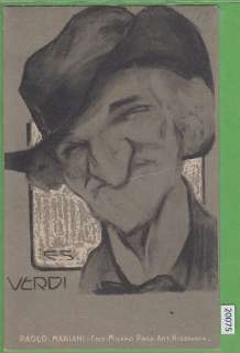 20075 , Giuseppe Verdi , cartolina caricatura , E.S.  