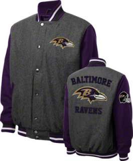Baltimore Ravens Grey Wool Varsity Jacket 