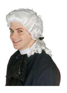 White Colonial Wig  Cheap Mens Wigs Halloween Costume for Hats, Wigs 