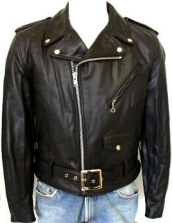   Classic Perfecto Leather Motorcycle Jacket   Black Clothing
