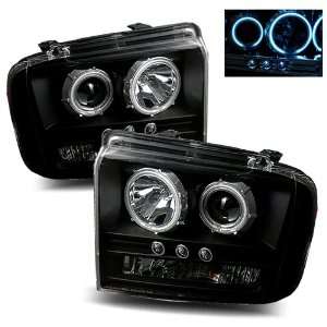   Super Duty Black CCFL LED Projector Headlights /w Amber: Automotive