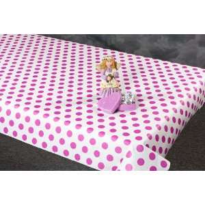    300 foot Purple Polka Dot Paper Table Cover