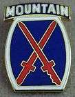 Patch Type Unit Crest 10th Infantry Mountain Division