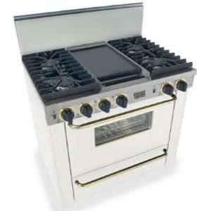   Oven Manual Clean Broiler Oven and Double Sided Grill/Griddle White