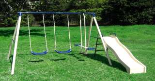 Flexible Flyer Swing N Glide III Swing Set & Slide 047672420163  