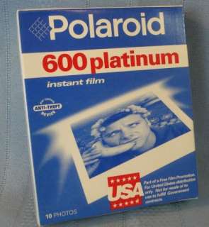 POLAROID 600 PLATINUM INSTANT FILM PACK 10 PHOTOS EXP 1/00  