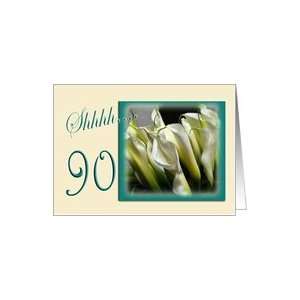  90th Surprise Birthday Party Invitation   calla lilies 