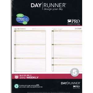  Day Runner Pro PRO8 Weekly Calendar Planner Refill Pages 