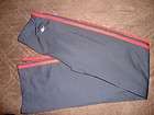 New ADIDAS Climalite WORKOUT ACTIVE PANTS Dk Blue/Red Stripes sz 