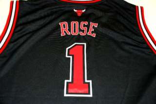 NBA Adidas Chicago Bulls Derrick Rose Youth 2012 Alternate Black Rev 