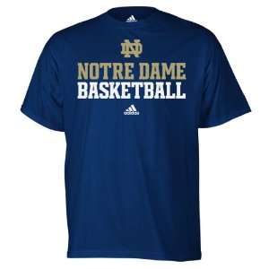   Irish adidas Navy 2011 Basketball Sideline T Shirt