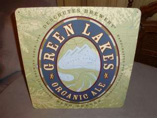   BREWERY GREEN LAKES ORGANIC ALE METAL BEER SIGN BEND OREGON RARE