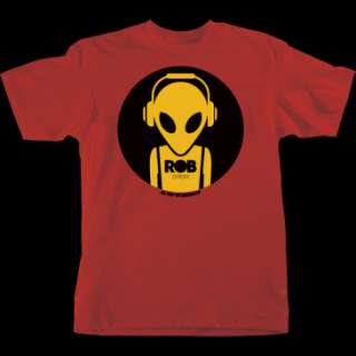 Alien Workshop AWS T Shirt ROB DYRDEK HEADPHONES 2 RED Size LARGE 