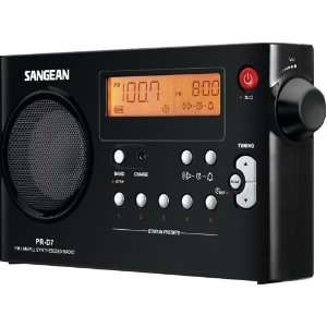    SANGEAN PR D7 BK DIGITAL AM/FM PORTABLE RADIO (BLACK) Electronics