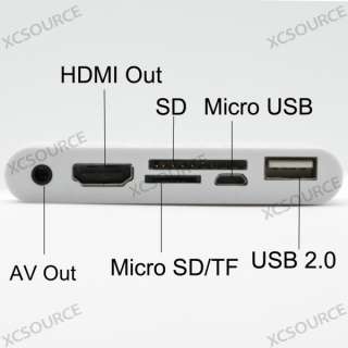   Dock USB AV Cable Connection Kit Micro SD Card Reader For iPad 1 2 AC8