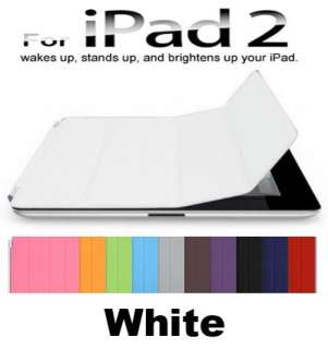 iPad 2 Smart Cover PU Leather Magnetic Case Stand Wake Up Sleep Multi 